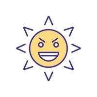 Eyes damage RGB color icon vector