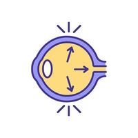 Eyes problems RGB color icon vector