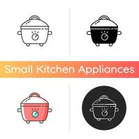 Slow cooker icon vector