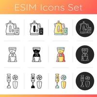 Cooking utensils icons set vector