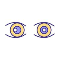 Eyes problems RGB color icon vector