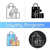 Earn reward points icon vector