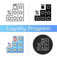 More points and rewards icon vector