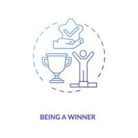 Being winner concept icon vector