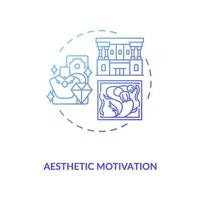 Aesthetic motivation concept icon vector