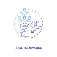 Power motivation concept icon vector