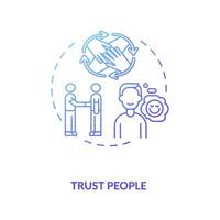 Trust people concept icon vector