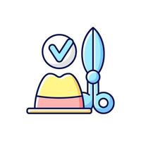 Hat repair and restoration RGB color icon vector