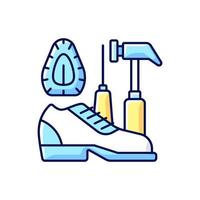 Shoe repair and reconditioning RGB color icon vector