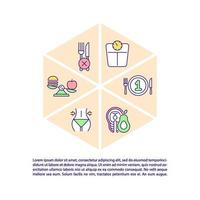 Weight loss plan concept icon with text vector