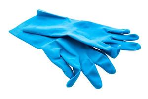 Rubber glove isolated on white photo