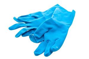 Rubber glove isolated on white photo