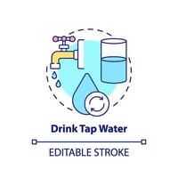 Drink tap water concept icon vector