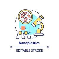 Nanoplastics concept icon vector