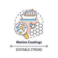 Marine coatings concept icon. vector