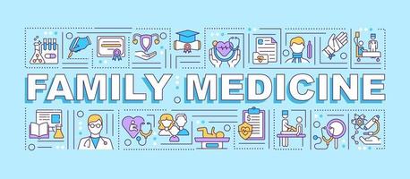Family medicine word concepts banner vector