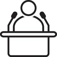 Line icon for speaker vector