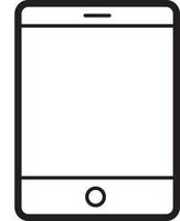 icono de línea para tableta vector
