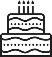 Line icon for cake vector