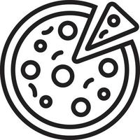 Line icon for pizza