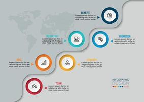 plantilla de infografía de negocios o marketing. vector