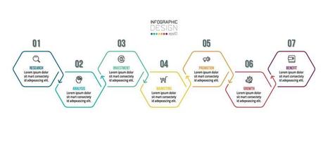 Timeline chart business infographic template. vector