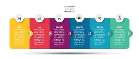 Infographic business template with step or option design. vector