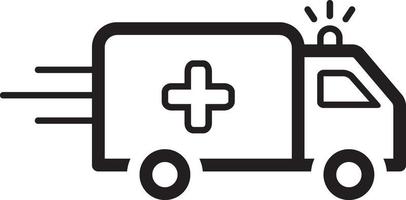 Line icon for ambulance vector