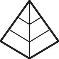 Line icon for pyramid vector