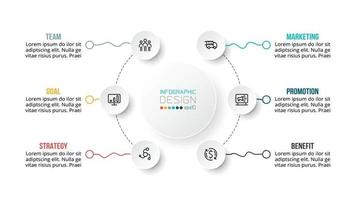 Plantilla de infografía de diagrama de negocios o marketing. vector