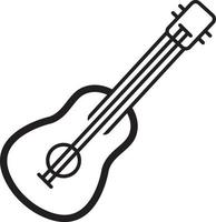 Line icon for guitar vector