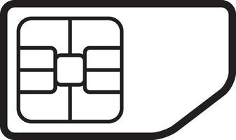 Line icon for sim card vector