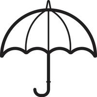 Line icon for umbrella vector