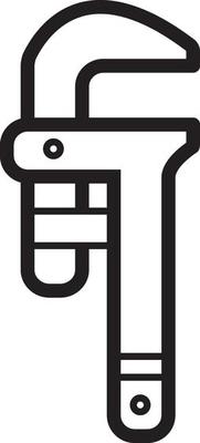 Line icon for wrench