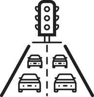 Line icon for traffic vector