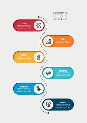 Timeline chart business infographic template.