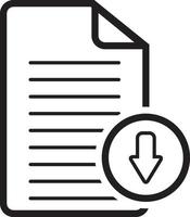 Line icon for document vector