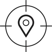 icono de línea para gps vector