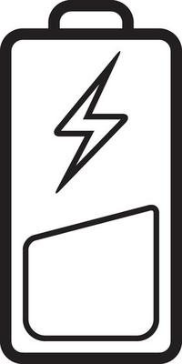 Line icon for battery