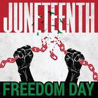 celebración del diecinueve de junio día de la libertad vector