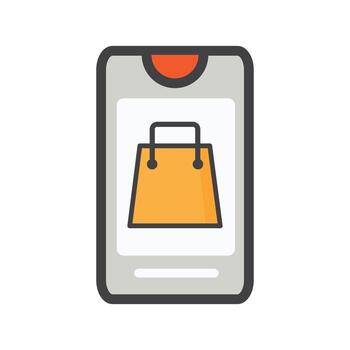location illustration. loacation with shoping bag icon. can use for, icon design element,ui, web, mobile app. vector