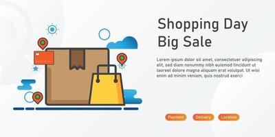 Shopping sale Landing page template. creative website template designs. editable Vector illustration.