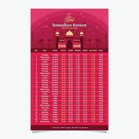 Islamic Ornament Calendar Template vector