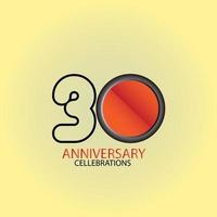 30 anniversary celebration design vector illustration