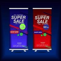 super sale vertical poster design vector template illustration set