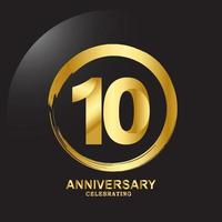 10 Year Anniversary Vector Template Design Illustration