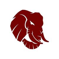 Elephant Head Mascot Design Vector Illustration Template isolated
