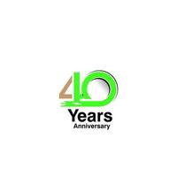 40 year anniversary design template vector illustration