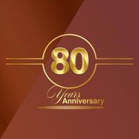 80 year anniversary design template vector illustration