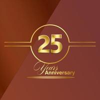 25 year anniversary design template vector illustration